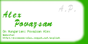 alex povazsan business card